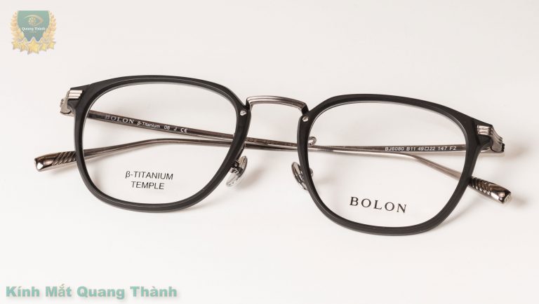 Gọng kính Bolon BJ6080 khung viền nhựa Carbon nhám