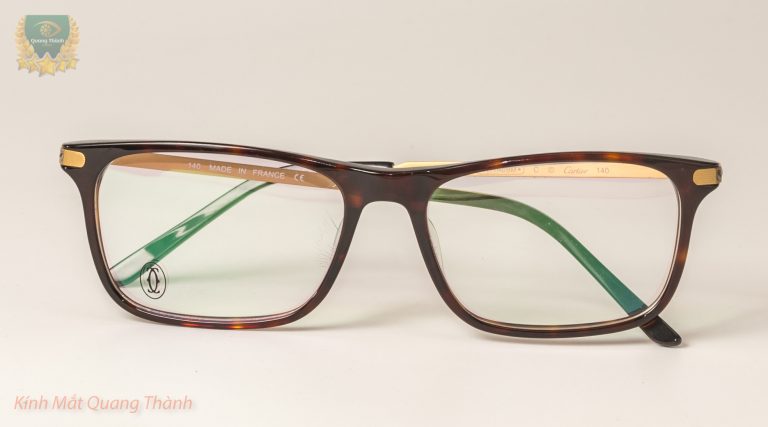 Gọng Kính Cartier A11A69M khung viền nhựa Acetate, càng titanium