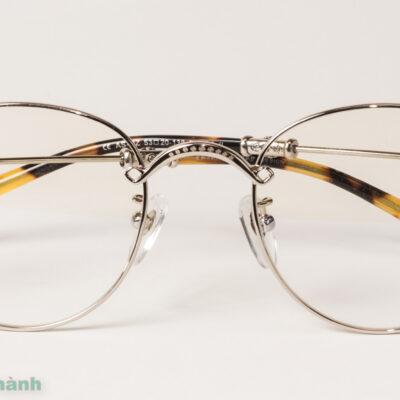 Gọng Kính Chrome Hearts BUBBA II khung viền Titanium mạ PVD với chuôi nhựa Acetate vân đồi mồi cao cấp