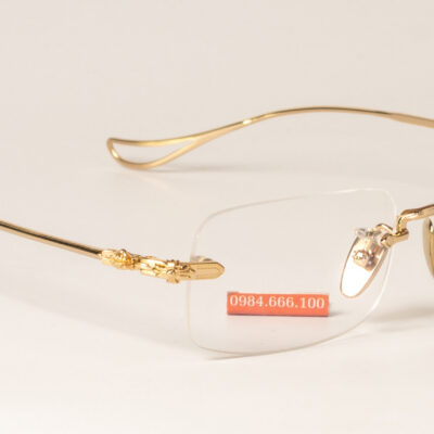 Gọng Kính Chrome Hearts titanium đúc liền chuôi